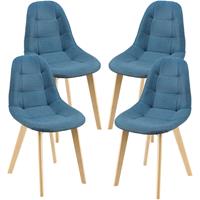 [EN.CASA] Esszimmerstuhl Kopparberg 4er-Set Blau