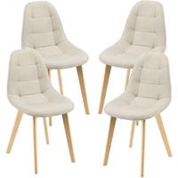 [EN.CASA] Esszimmerstuhl Kopparberg 4er-Set Beige
