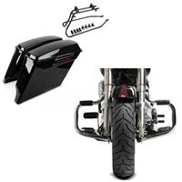 Craftride Set: Seitenkoffer für Harley Davidson Softail Deluxe 05-17  Stretched LB inkl. Kofferträger + Sturzbügel für Harley Davidson Softail Deluxe 2005-2017  Mustache ch