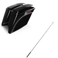 Craftride Set: Seitenkoffer Stretched für Harley Street Glide (FLHX) 06-13 Lautsprecher Latch Black  + Antenne Radio Harley Davidson Street Glide 06-13 FM AM von 