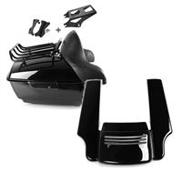 Craftride Set: Topcase King NLB für Harley CVO Street Glide 14-21 + Anbaukit  + Kotflügelverlängerung hinten für Harley CVO Street Glide 14-21 