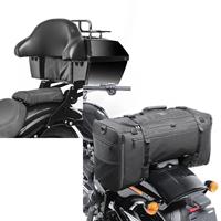 Craftride Set: Topcase Set für Kawasaki Vulcan S / Cafe 15-21  mit Gepäckträger 43Ltr schwarz + Hecktasche für Kawasaki Vulcan S / Café SQ1  52l schwarz