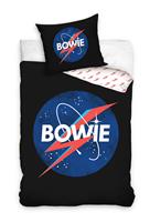 Carbotex dekbedovertrek Bowie 140 x 200 cm katoen zwart/blauw
