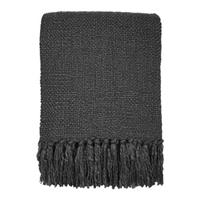 Malagoon  Wirfdecken Anthracite grey solid throw (NEW)