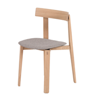 Gazzda Nora Chair - Scandinavische eetkamerstoel - Whitewash - Lichtgrijs