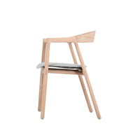 Gazzda Muna Chair - Scandinavische eetkamerstoel - Whitewash - Lichtgrijs