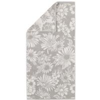 Cawö Handtücher Two-Tone Edition Floral platin - 76 grau Gr. 50 x 100