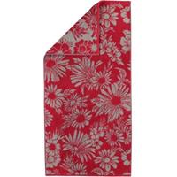 Cawö Handtücher Two-Tone Edition Floral bordeaux - 22 rot Gr. 50 x 100