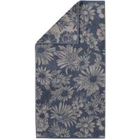 Cawö Handtücher Two-Tone Edition Floral nachtblau - 10 Gr. 50 x 100