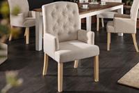 Stoel Chesterfield Castle Structuur Armleuning Beige - 40073