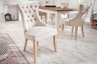 Eetkamerstoel Castle Linnen Beige Met Comforthandgreep - 40467