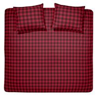 Damai Dekbedovertrek Flanel Timber Red-2-persoons (200 x 200/220 cm)