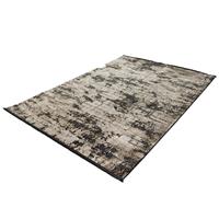 Merinos Laagpolig Vloerkleed Brooklyn Vintage Zwart-Beige-80 x 150 cm