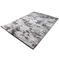 Merinos Laagpolig Vloerkleed Brooklyn Vintage Zwart-Grijs-160 x 230 cm