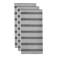 Beddinghouse Sheer Stripe Handdoek 50 x 100 cm - Anthracite - Set van 3