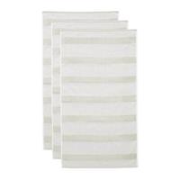 Beddinghouse Sheer Stripe Handdoek 60 x 110 cm - Zand - Set van 3