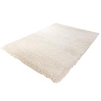 Merinos Hoogpolig Gerecycled Floki vloerkleed Wit-Ø 120 cm