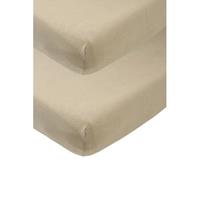 Meyco 2er-Pack Jersey-Spannbetttücher 70x140 - 70x150 cm beige Gr. 140 x 77