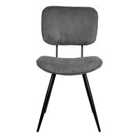 Möbel Exclusive Stuhl mit Cordbezug in Dunkelgrau 50 cm Sitzhöhe