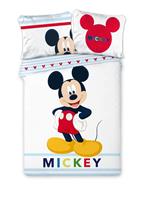 Disney Dekbedovertrek Mickey & Minnie 140 X 200 Cm Katoen Wit