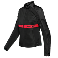 Dainese Ribelle Air Lady Tex Black Lava Red Motorcycle Jacket