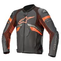 Alpinestars GP Plus R V3 Rideknit Black Red Fluo Leather Jacket