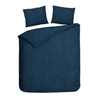 Heckett & Lane Franela Dekbedovertrek 240 x 200/220 cm - Navy Blue