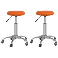 vidaXL Bürostühle 2 Stk. Drehbar Orange Kunstleder 