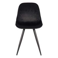 Möbel Exclusive Samt Schalenstühle in Schwarz 49 cm Sitzhöhe