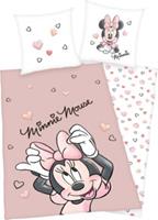 Herding Kinder-Wendebettwäsche Disney´s Minnie Mouse Renforcé rosa/anthrazit Gr. 135 x 200 + 80 x 80