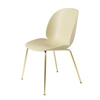 Gubi Beetle Stoel Un-upholstered Brass Base - Pastel Green