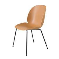 Gubi Beetle Stoel Un-upholstered Black Base - Amber Brown