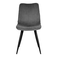 Möbel Exclusive Cord Stuhl in Dunkelgrau 50 cm Sitzhöhe