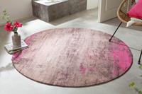 Invicta Interior Vloerkleed Modern Art Rond Roze Beige 150cm - 41261