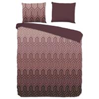 Good Morning Goodmorning Dekbedovertrek Chevron Bordeaux-2-persoons (200 x 200/220 cm)