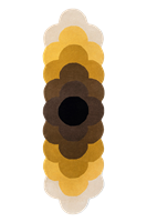 Orla Kiely Optical Flower Dandelion 061206 - 067x230 cm Vloerkleed