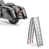 Craftride Set: Seitenkoffer Stretched für Harley Touring Modelle 2014-2021 + Auffahrrampe bis 340 kg Alu-I klappbar