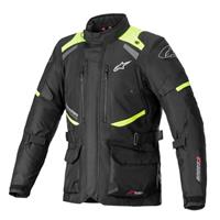 Alpinestars Andes V3 Drystar Jacket, Textiel motorjas heren, Zwart-Geel Fluo