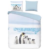 Good Morning Dekbedovertrek Flanel Pinguin-1-persoons (140 x 200/220 cm)
