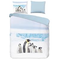 Good Morning Dekbedovertrek Flanel Pinguin-2-persoons (200 x 200/220 cm)