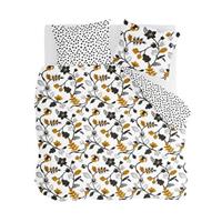 Walra Dekbedovertrek Dots & Flowers - 200x220 - Wit