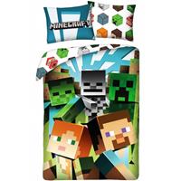 Minecraft Dekbedovertrek Block - Eenpersoons - 140 X 200 Cm - Katoen