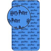 Harry Potter Hoeslaken Blauw - Eenpersoons - 90 X 200 Cm - Katoen
