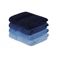 317HBY1280 Rainbow - Blue Dark BlueBlueLight Blue Hand Towel Set (4 Pieces)