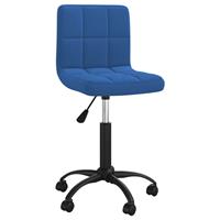 vidaXL Eetkamerstoelen draaibaar 4 st fluweel blauw