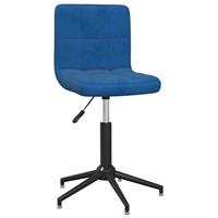 vidaXL Eetkamerstoelen draaibaar 4 st fluweel blauw