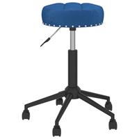 vidaXL Esszimmerstühle 4 Stk. Drehbar Blau Samt 
