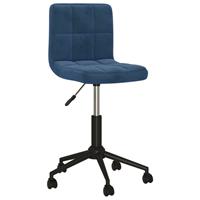 vidaXL Eetkamerstoelen draaibaar 4 st fluweel blauw