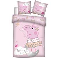 Merkloos Peppa Pig Dekbedovertrek Tutu Cute - Eenpersoons - 140 X 200 Cm - Polyester