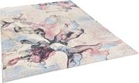 Gino Falcone Teppich Cosima-108, rechteckig, 3 mm Höhe, flachgeweber Jaquard-Teppich, mit Chenillegarn, modernes Blumen Design, Wohnzimmer